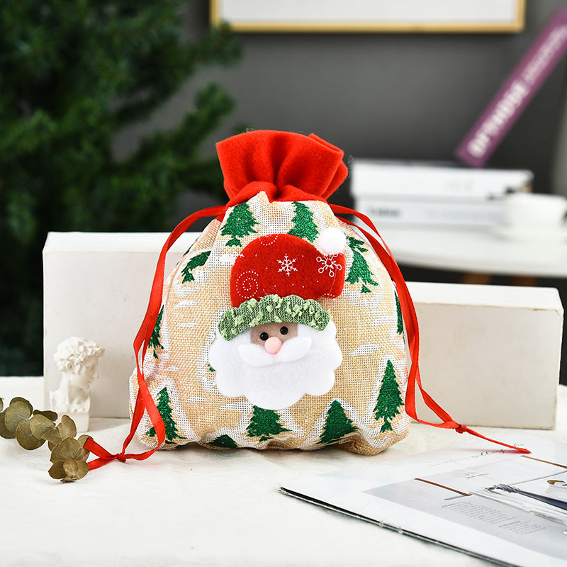 Christmas tote bag gift apple bag Christmas decoration 3D gift bag printed gift bag - V.I.P Digital Presence