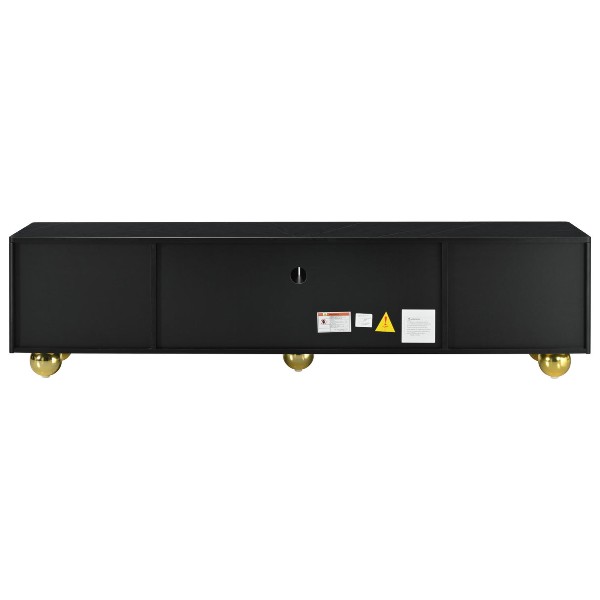 U-Can modern TV stand is suitable for TVs under 75 inches and comes with a storage cabinet top marble pattern and circular stand - V.I.P Digital Presence