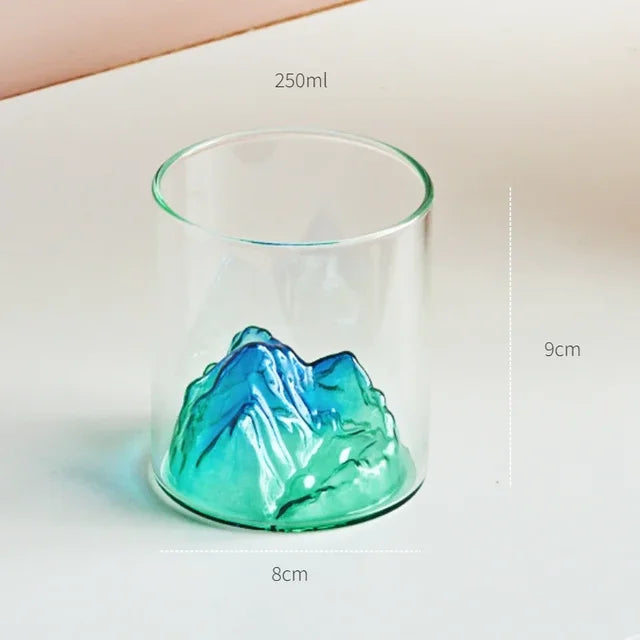 Small Transparent Glass Coffee Cup Mountain Glass Whisky Heat Resistant Tea Drink Milk Juice Cup Cups Drinking Glasses - V.I.P Digital Presence