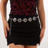 Gothic style spider web iron chain body chain retro carved sunflower alloy waist chain - V.I.P Digital Presence