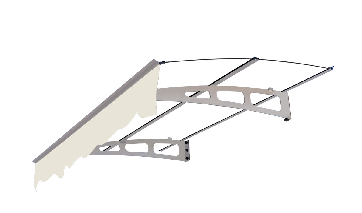 5934W Series Door Window Awning Canopy W59"xD34" Made of 0.137Inch /3.5mm Thick Virtually Crystal Solid Polycarbonate Sheet - V.I.P Digital Presence