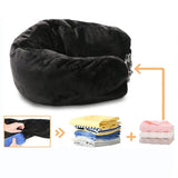 Fillable Neck Pillow Space-saving Portable Travel Pillow Refillable Fillable Clothes Neck Support Cushion For Car Train Airplane - V.I.P Digital Presence