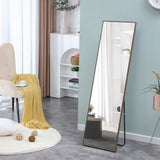 60x17 Brown Solid Wood Frame Full-length Mirror, Dressing Mirror, Bedroom Home Porch