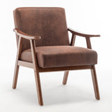 Medieval modern chair, solid wood frame living room chair, accent chair with ultra thick backrest - V.I.P Digital Presence