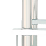 Set of 2, Modern Tempered Glass Tea Table Coffee Table End Table, Square Table for Living Room, Transparent/White - V.I.P Digital Presence