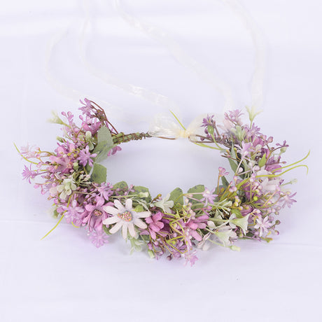 Forest women's floral wreath fresh little daisy princess sweet headband spring photo headband - V.I.P Digital Presence
