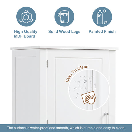 Tall bathroom storage cabinet with two drawers and adjustable shelves for independent storage - V.I.P Digital Presence