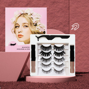 False Eyelashes Magnetic False Eyelashes 5 Pairs of Eyelashes 2 Liquid Eyeliner Sets Magnetic Natural - V.I.P Digital Presence