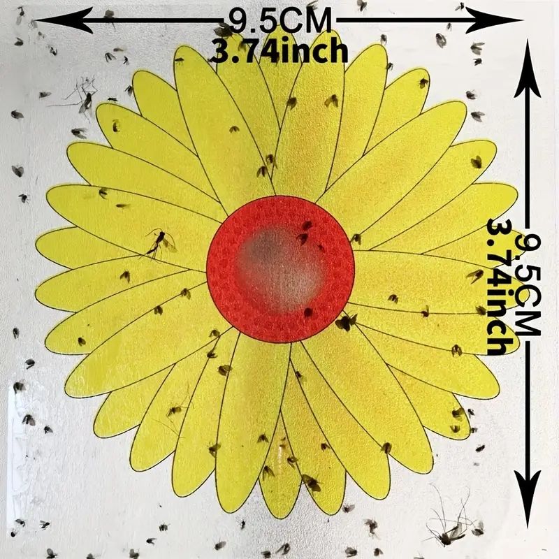 Window Fruit Fly Traps with Strong Stickiness Indoor use Sunflower Window Fly Stickers - V.I.P Digital Presence