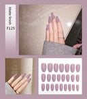 Nail Art Fake Nails Stiletto Tips Clear Press on Long False with Glue Coffin Stick Display Full Cover Artificial Designs Matte - V.I.P Digital Presence
