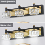 LED 3-Light Modern Crystal Bathroom Vanity Light Over Mirror Bath Wall Lighting Fixtures - V.I.P Digital Presence