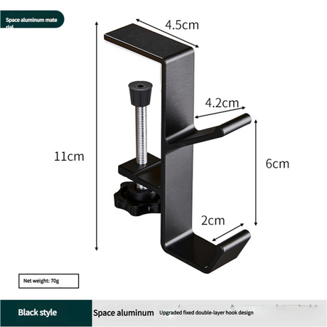 Portable student backpack hook, office desk mobile headphone hook, table side umbrella hook Hook storage - V.I.P Digital Presence