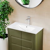 36" Single Bathroom Basin Sink, Vanity Top Only, 3-Faucet Holes, Resin - V.I.P Digital Presence