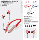Auriculares inalámbricos Bluetooth 5.0 AKZ-R8, modelo privado, para colgar en el cuello, con interruptor magnético, estéreo, para gimnasios