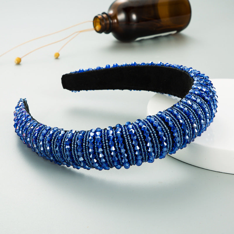 Hair Hoop Hand-woven Beaded Head Hoop Female Baroque Sponge Hair Bundle Korean Face Wash Hair Accessories - V.I.P Digital Presence