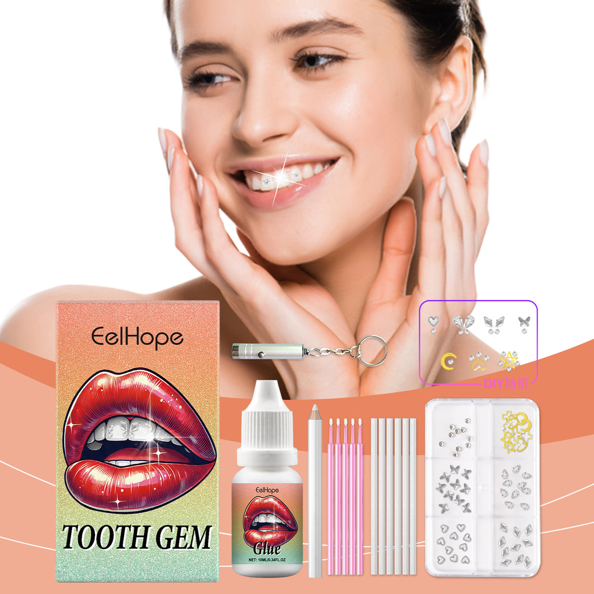 Diy Fashion Dental Set Dental Decoration Drill Combination Personality Sparkle Light Up Smile Style - V.I.P Digital Presence