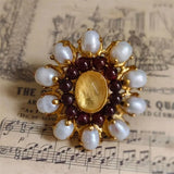 Vintage Natural Baroque Pearl Open Rings Crystal Stone Brass Metal Ring for Women Jewelry Luxury High Quality New Gifts France - V.I.P Digital Presence
