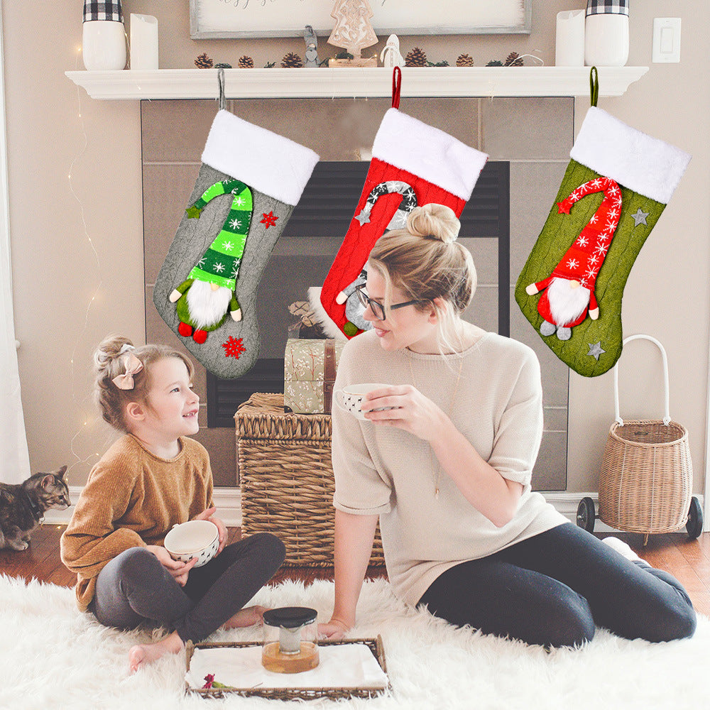 Christmas Decoration Knitted Rudolf Christmas Socks Christmas Children's Day Gifts Home Shopping Mall Decoration - V.I.P Digital Presence