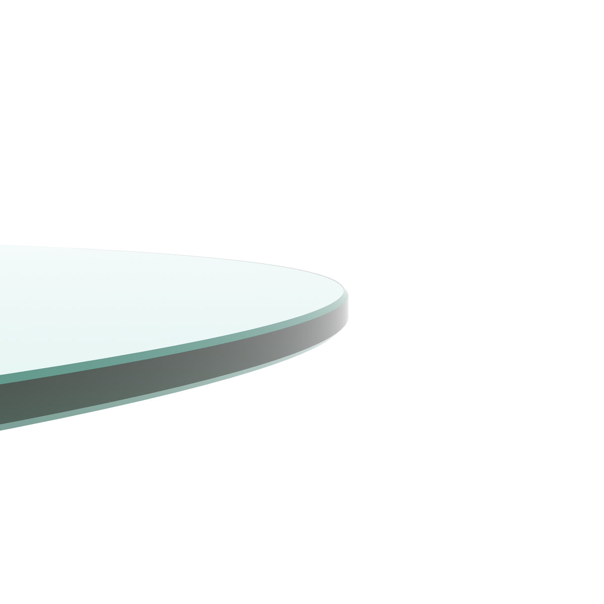 36" Inch Round Tempered Glass Table Top Clear Glass 1/4" Inch Thick Flat Polished Edge - V.I.P Digital Presence
