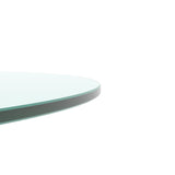 36" Inch Round Tempered Glass Table Top Clear Glass 1/4" Inch Thick Flat Polished Edge - V.I.P Digital Presence