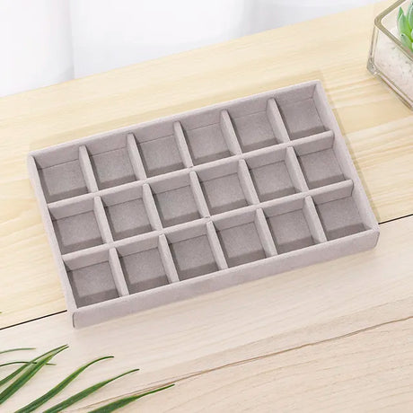 Plush jewelry storage box jewelry box rings earrings bracelets necklaces storage display shelf - V.I.P Digital Presence