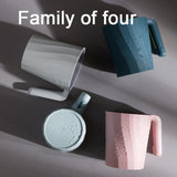 Creative Simple Mouthwash Cup INS Striped Non-Slip Water Cup Double-Layer Plastic Handle Thread Couple Mouthwash Toothbrush Cup - V.I.P Digital Presence