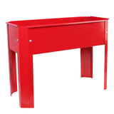 Mini Elevated garden bed, metal elevated outdoor flowerpot box, suitable for backyard and terrace, large flowerpot Red + Steel - V.I.P Digital Presence
