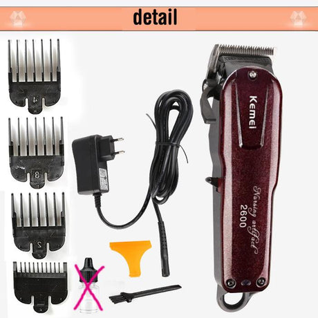 Kemei Electric Washable Hair Clipper Rechargeable Professional Hair Trimmer Shaver Razor Cordless Adjustable Clipper - V.I.P Digital Presence