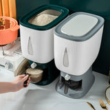 Measuring rice bucket 20 catties insect-proof and moisture-proof rice storage bucket household rice jar press out rice plastic r - V.I.P Digital Presence