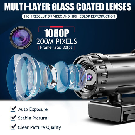 4k Beauty Auto Focus 1080p Computer Camera HD Network USB Live Webcam 2K Drive Free - V.I.P Digital Presence