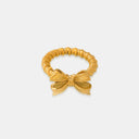 Twisted Titanium Steel Bow Ring - V.I.P Digital Presence