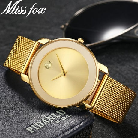 Clearance MISSFOX  2446 Unique Design Minimalist Watch Men Novel Stylish Male Watches Fashion Sports Quartz Wrist Watch For Men Women - V.I.P Digital Presence