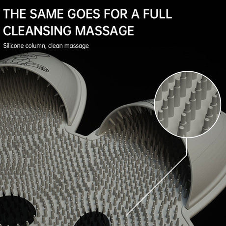 Silicone rabbit rub foot artifact bathroom anti-slip mat rub back massage pad rub bath wash feet to dead skin shower mat - V.I.P Digital Presence