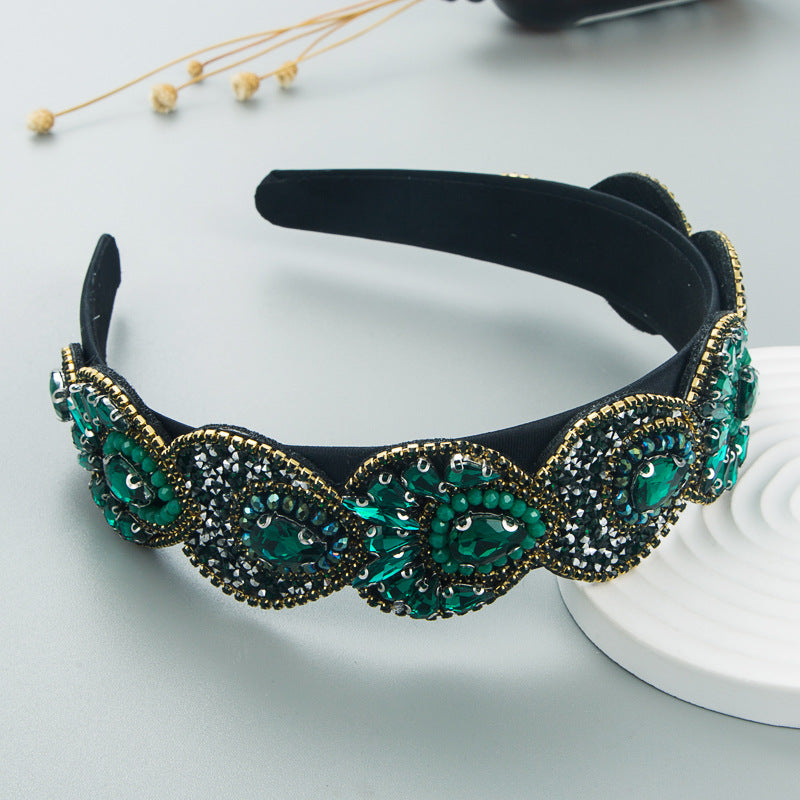 Hair Hoop Fashion Retro Baroque Crystal Head Hoop Korean High-End Hair Accessories Korean Version Of The Hair Cave - V.I.P Digital Presence