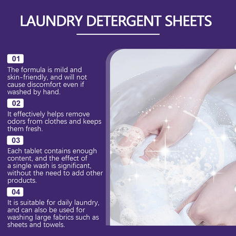 Laundry Detergent Gently Cleans Clothes Decontamination Long-Lasting Fragrance Cleaning Laundry Bubble Paper - V.I.P Digital Presence