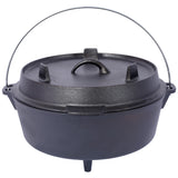 ast iron Dutch oven with lid, outdoor camping deep pot, used for camping, cooking, barbecue and leg rest,6 quarts - V.I.P Digital Presence