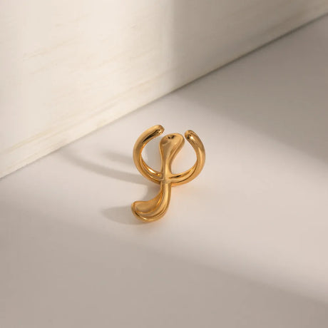 18K Gold-Plated Stainless Steel Cuff Earrings - V.I.P Digital Presence