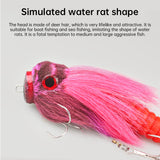Palisandro Baby Rat Swimbait Bucktail - Muskie/Pike Lure, Hand - tied Deer Hair, Solid Body Fishing Rig - V.I.P Digital Presence