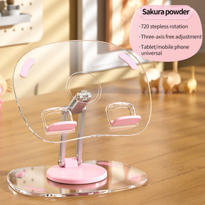 Multi functional adjustable lifting creative mobile phone support stand, desktop live streaming 360 ° rotating tablet stand, universal - V.I.P Digital Presence
