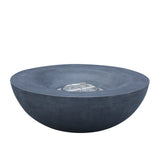 42 Inch Outdoor Concrete Propane gas Fire Pit bowl in Dark Gray color - V.I.P Digital Presence