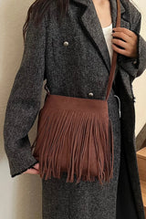 Suede Fringe Shoulder Bag - V.I.P Digital Presence