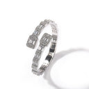 Fashionable Opening Bracelet Ins Style Diamond Set Interwoven Two Color Bracelet Personalized Hip Hop Men's Handpiece - V.I.P Digital Presence