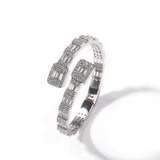 Fashionable Opening Bracelet Ins Style Diamond Set Interwoven Two Color Bracelet Personalized Hip Hop Men's Handpiece - V.I.P Digital Presence