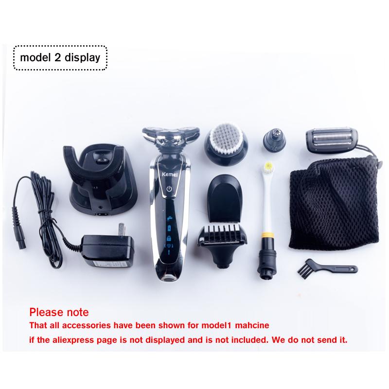 Kemei 7 in 1 Men's 3D Electric Shaver 3 in 1 Beard Trimmer Rechargeable Razor for Men Shaving - V.I.P Digital Presence