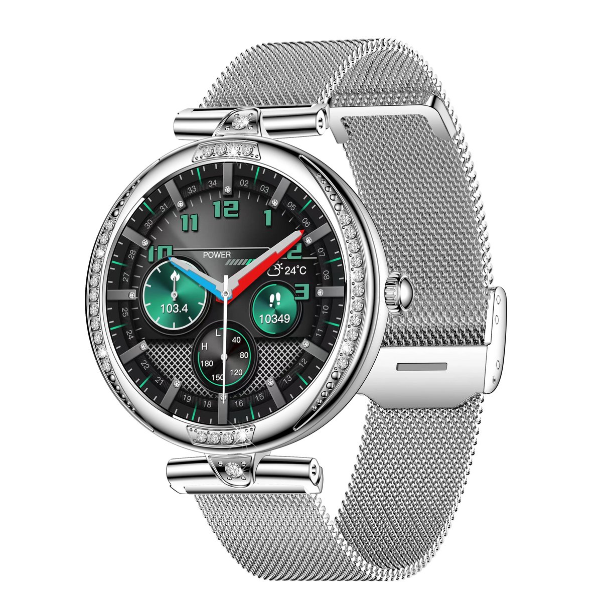 NX17 Pro Smart Watch Fashion Dimanond Ladies Wristwatch Amoled Bluetooth Calling Health Monitoring Women Fitness Smartwatch - V.I.P Digital Presence