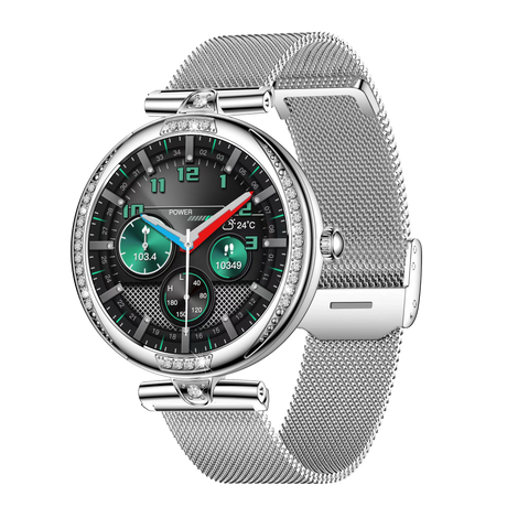 NX17 Pro Smart Watch Fashion Dimanond Ladies Wristwatch Amoled Bluetooth Calling Health Monitoring Women Fitness Smartwatch - V.I.P Digital Presence
