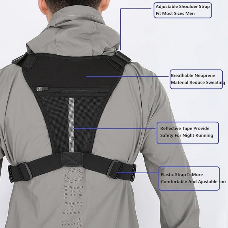 Men's Tactical Chest Bag - EDC Waterproof Anti-Theft Vest for Outdoor Cycling & Running - V.I.P Digital Presence