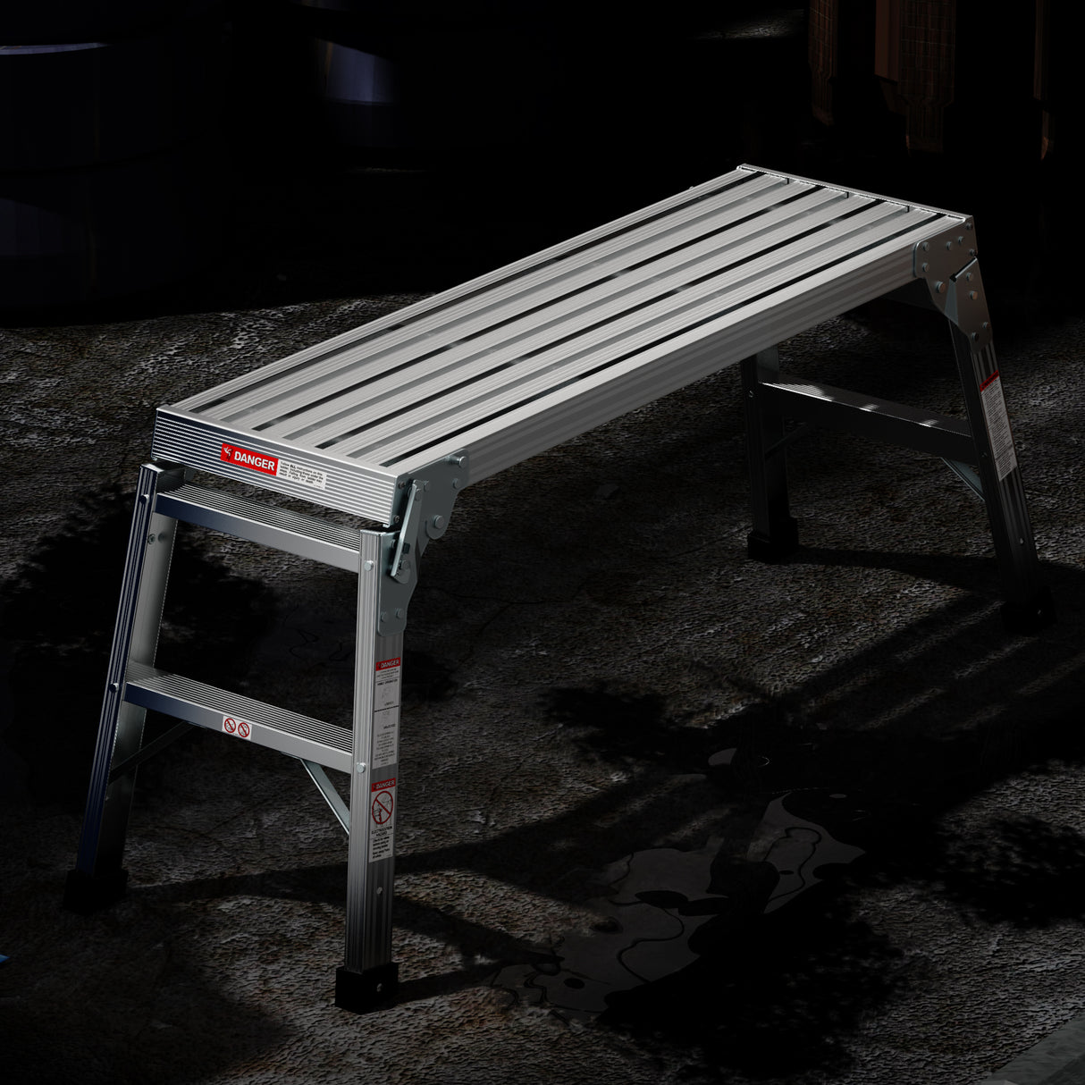 Work Platform Aluminum Portable Bench Folding Ladder ANSI Capacity 225 LBS 40" - V.I.P Digital Presence