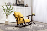woven fabric Mid Century Modern Accent Chairs Comfy Upholstered Glider Arm Chair with Solid Wood for Living Room Bedroom Balcony - V.I.P Digital Presence