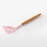 11-Piece Barreled Cooking Utensils Set With Wooden Handle Pink - V.I.P Digital Presence